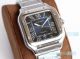 Swiss Grade Replica Cartier Santos Stainless Steel Blue Dial Watch (2)_th.jpg